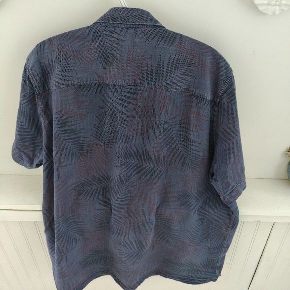 Sears Vintage Short Sleeve Button up Shirt with dark floral design, Size 2XL - Picture 7 of 14